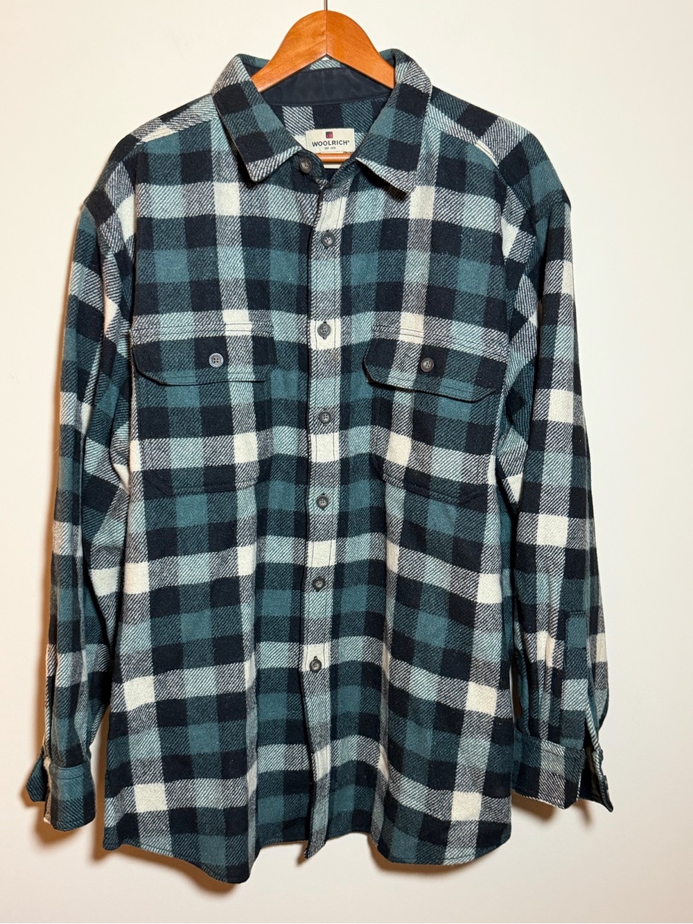 Woolrich Men’s XXL Willow Buffalo Plaid Wool Shirt Jacket 80% Wool Overshirt - Picture 2 of 10